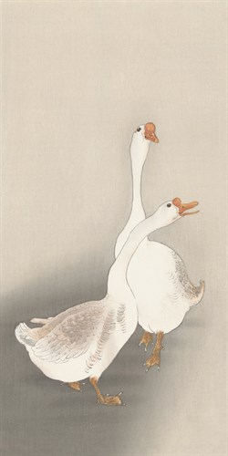Two Geese - Honk - Ohara Koson