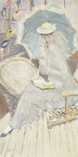 Portrait of Miss Stuart on the Yacht - Paul Helleu