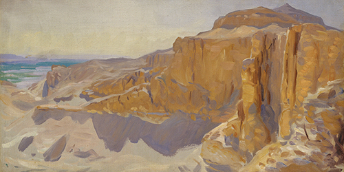 Cliffs at Deir el Bahri, Egypt - John Singer Sargent