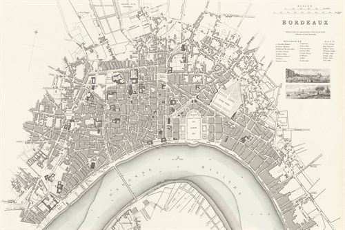 Bordeaux Vintage Map - The Vintage Collection