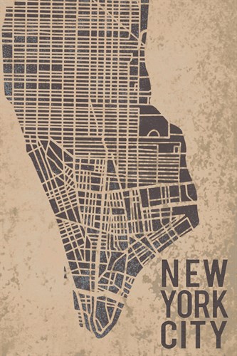 New York Street Map - Tom Frazier