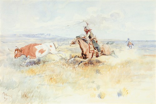 In Old Montana - Charles Marion Russell