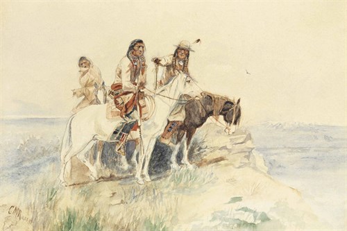 Three Riders - Charles Marion Russell