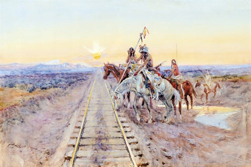 Trail of the Iron Horse - Charles Marion Russell
