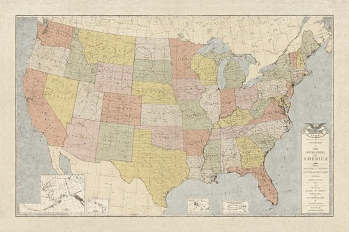 United States Map - The Vintage Collection