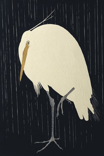 Egret in the Rain - Ohara Koson