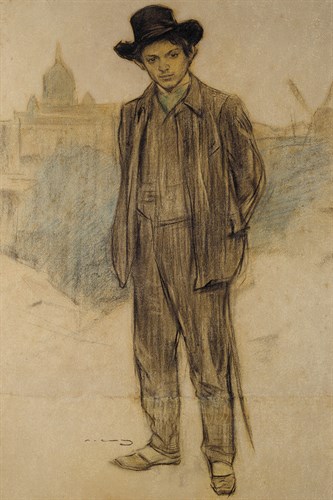 Portrait of Pablo Picasso, c.1900 - Ramon Casas