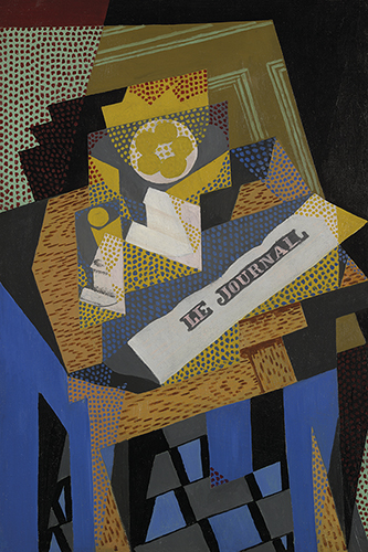Newspaper and Fruit Dish - Juan Gris