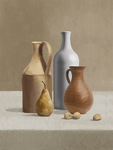 Earthenware Pitchers, Pear and Walnuts - Mark Chandon