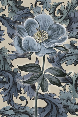 Indigo Deco Flower II - Emma Hill
