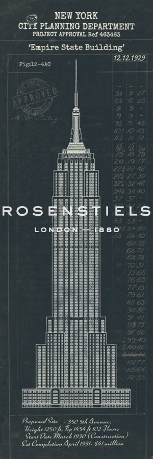 Empire State Building Plan - The Vintage Collection