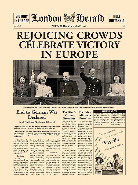 Rejoicing Crowds Celebrate Victory - The Vintage Collection