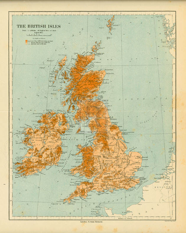 Map of the British Isles - The Vintage Collection
