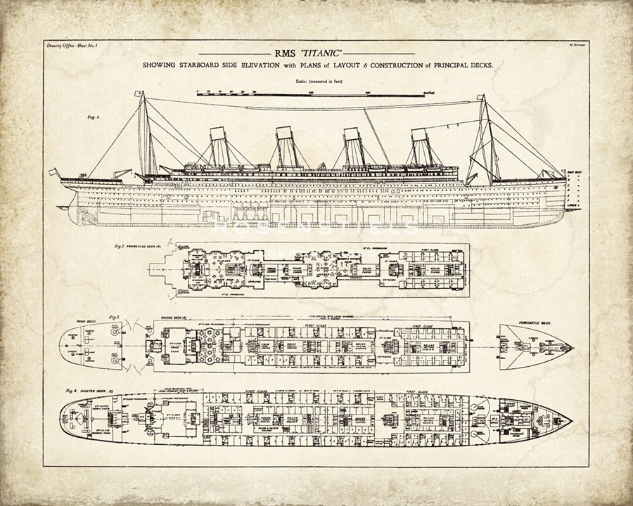 Titanic Blueprint Vintage I - The Vintage Collection