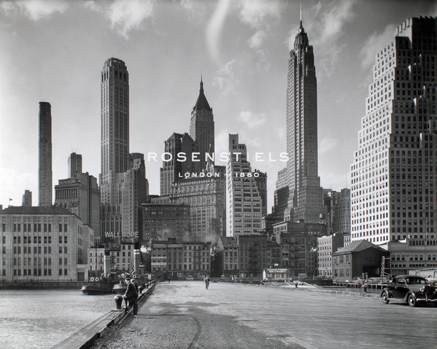 Manhattan Skyline - South Street and Jones Lane, Manhattan - Berenice Abbott