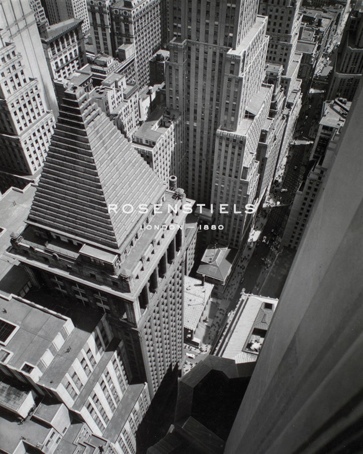 Wall Street, from the Roof of Irving Trust Co. Building, Manhattan - Berenice Abbott
