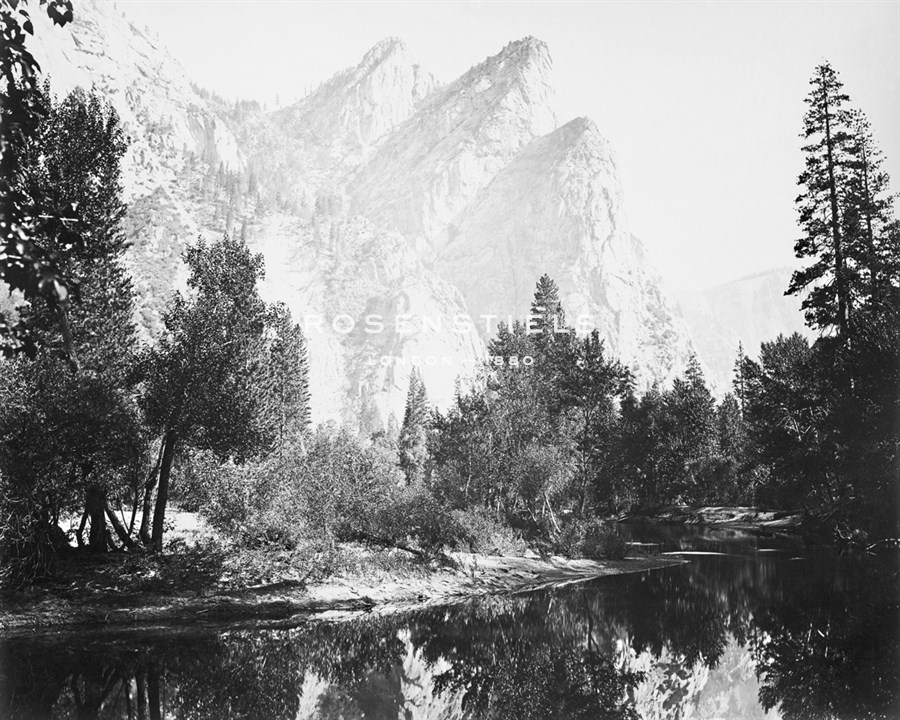 The Three Brothers, 4480 ft., Yosemite - Carleton E Watkins