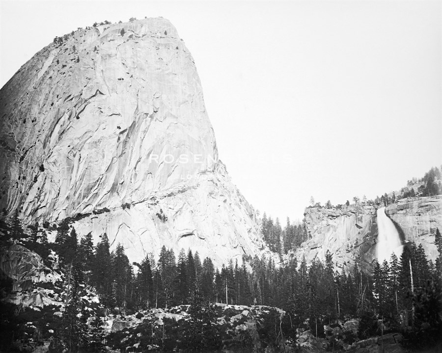 Bellows Butte and Nevada Fall, Yosemite - Carleton E Watkins