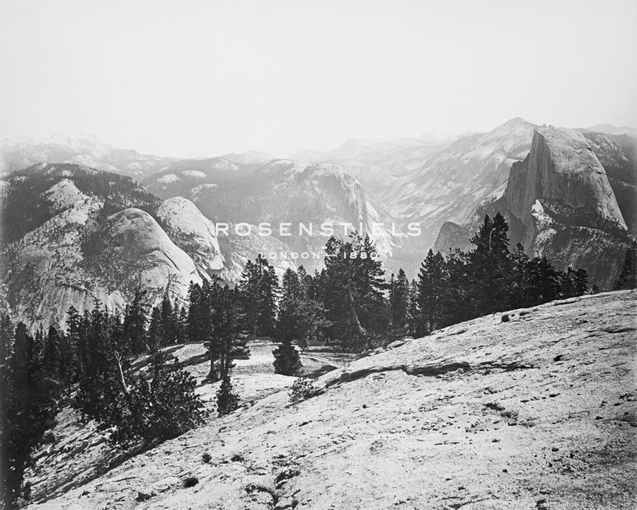 The Domes from the Sentinel Dome, Yosemite - Carleton E Watkins