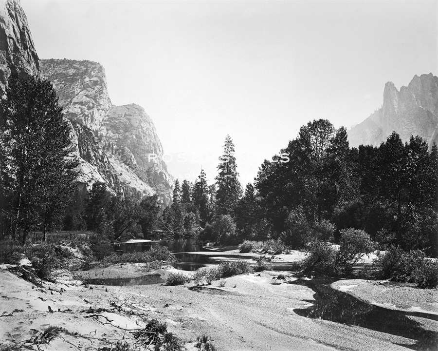 Up the Valley, Yosemite - Carleton E Watkins