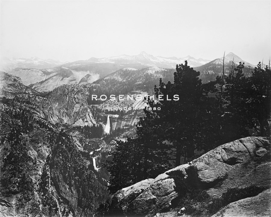 Vernal and Nevada Fall from Glacier Place, Yosemite - Carleton E Watkins