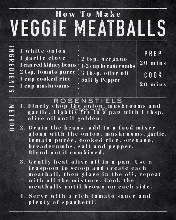 Rustic Recipe - Veggie Meatballs - Tom Frazier