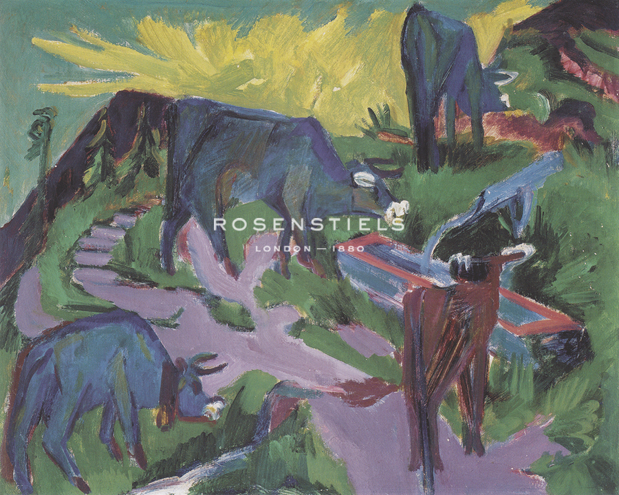 Cows at Sunset - Ernst Ludwig Kirchner
