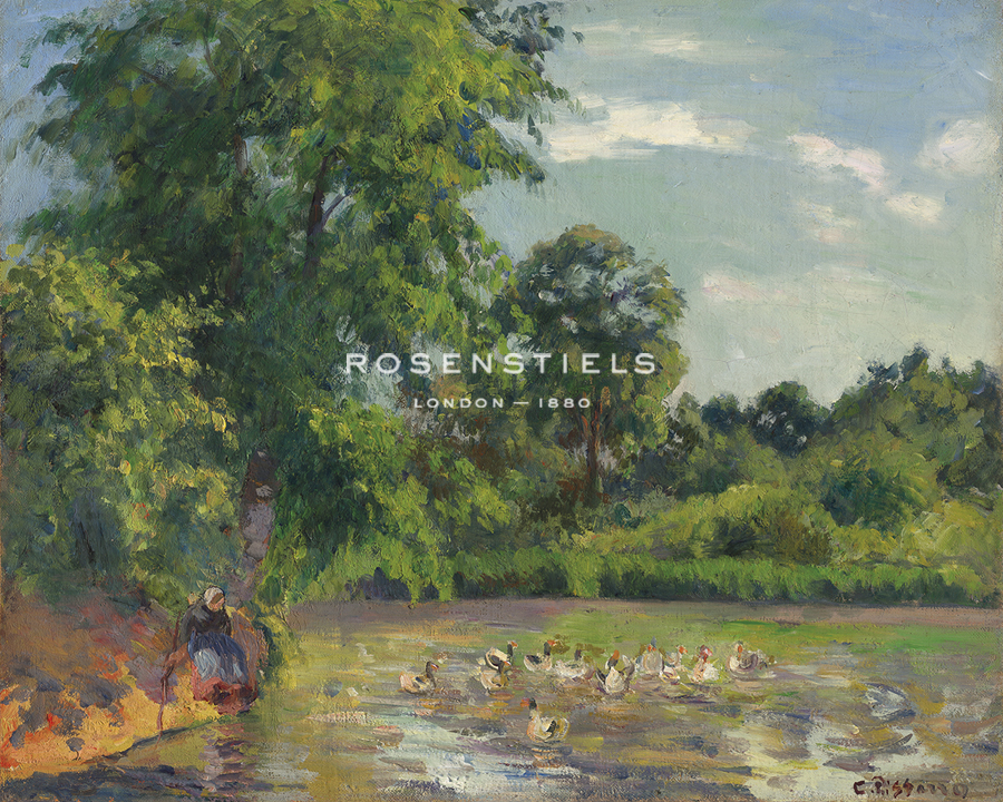Ducks on the Pond of Montfoucault - Camille Pissarro