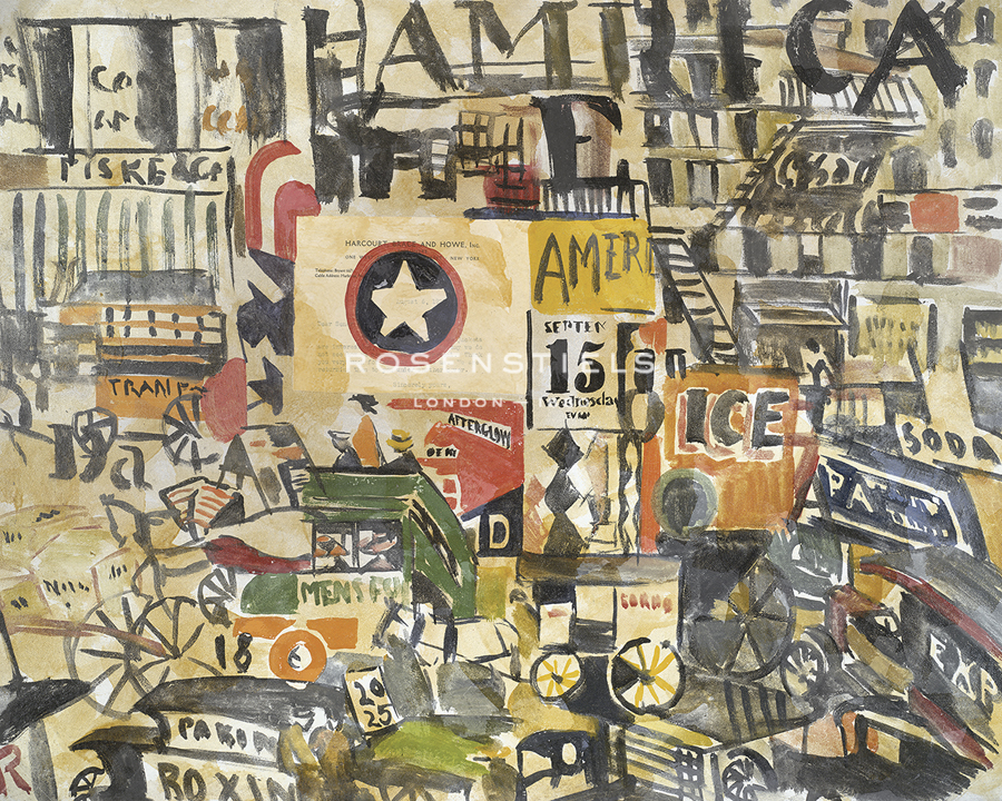 New York Street Scene - Joaquin Torres-Garcia