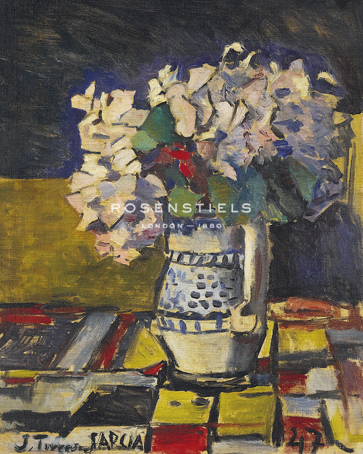 Still Life with Flowers, 1947 - Joaquin Torres-Garcia