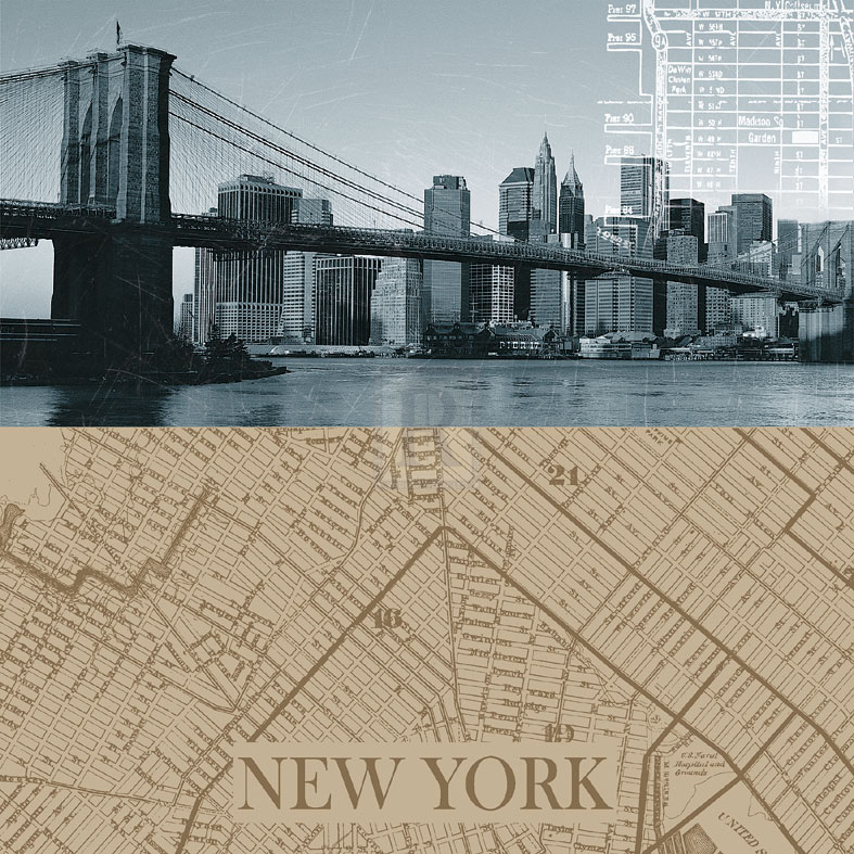 NYC Map I - The Vintage Collection