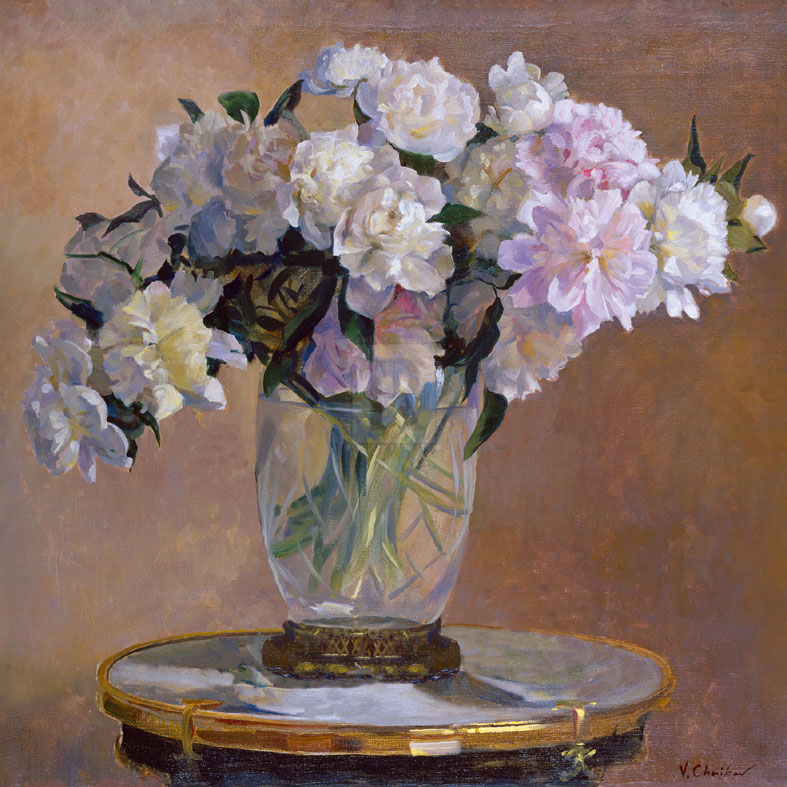 Composition with Peonies - Valeriy Chuikov