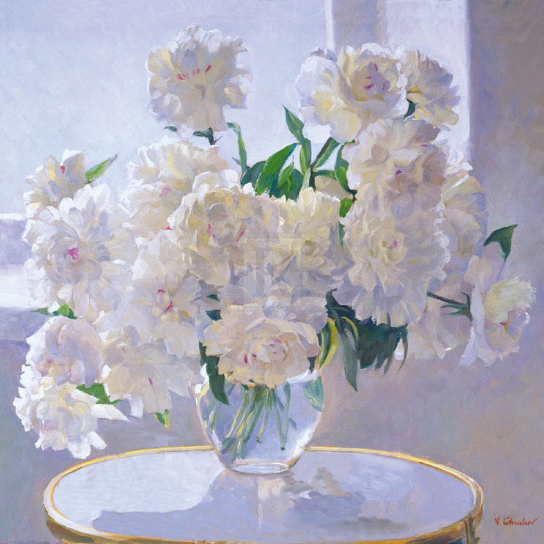 Peonies, Morning Light - Valeriy Chuikov