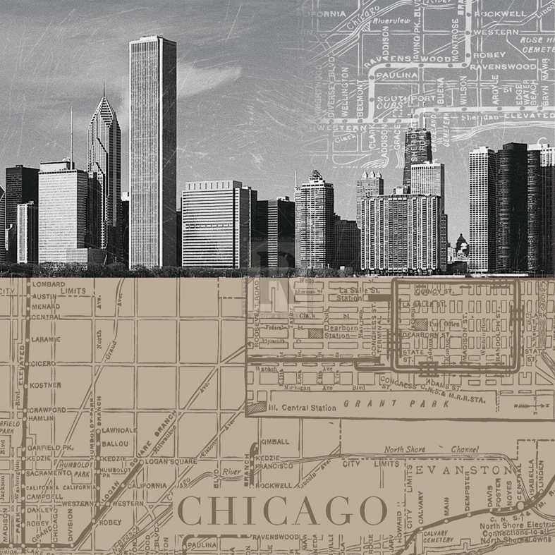 Chicago Map II - The Vintage Collection