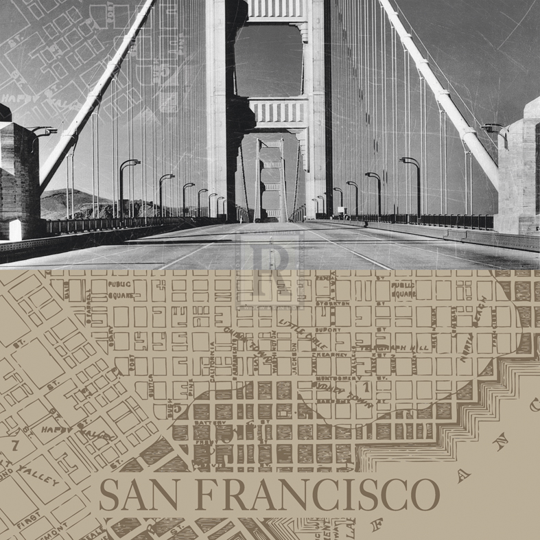San Francisco Map II - The Vintage Collection