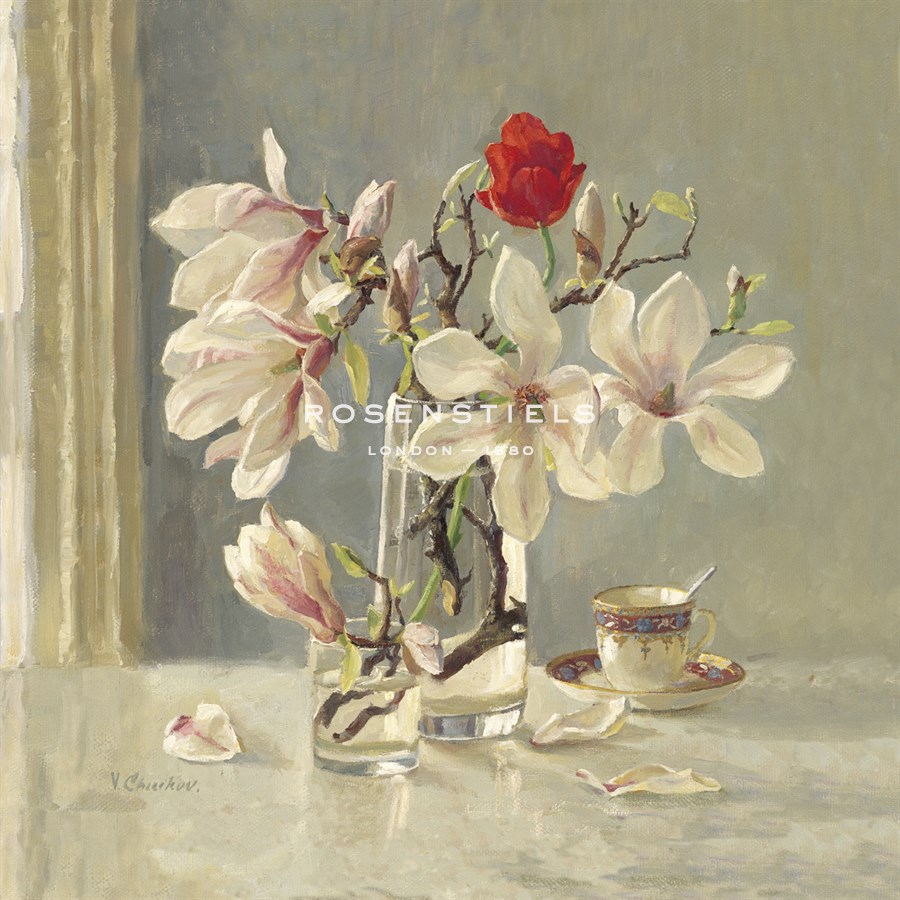 Magnolia and Red Tulip - Valeriy Chuikov