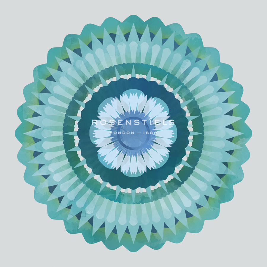 Mandala Floral - Azure - Sam Kemp