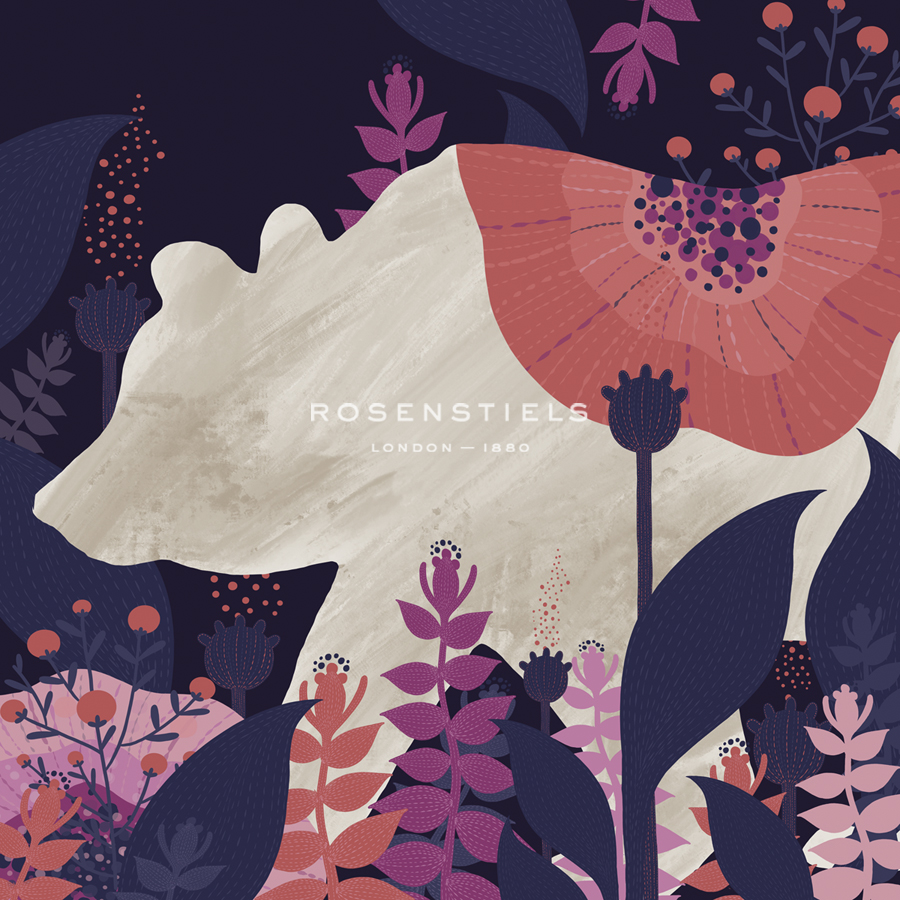 Woodland Floral - Bear - Larisa Hernandez