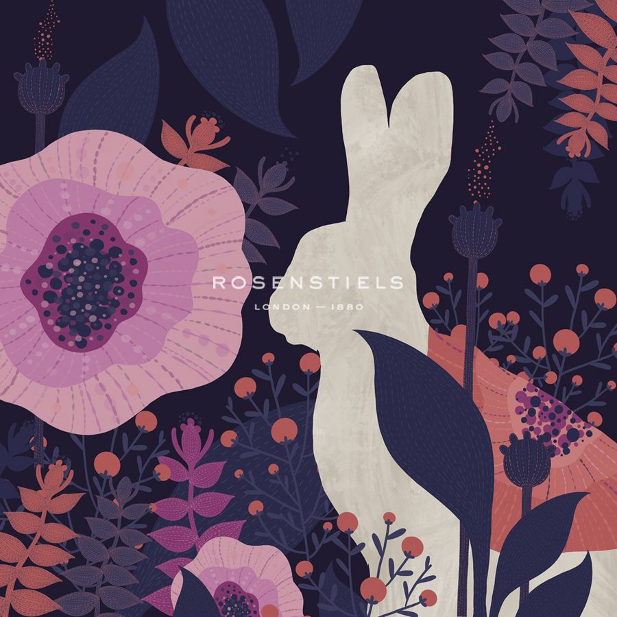 Woodland Floral - Hare - Larisa Hernandez
