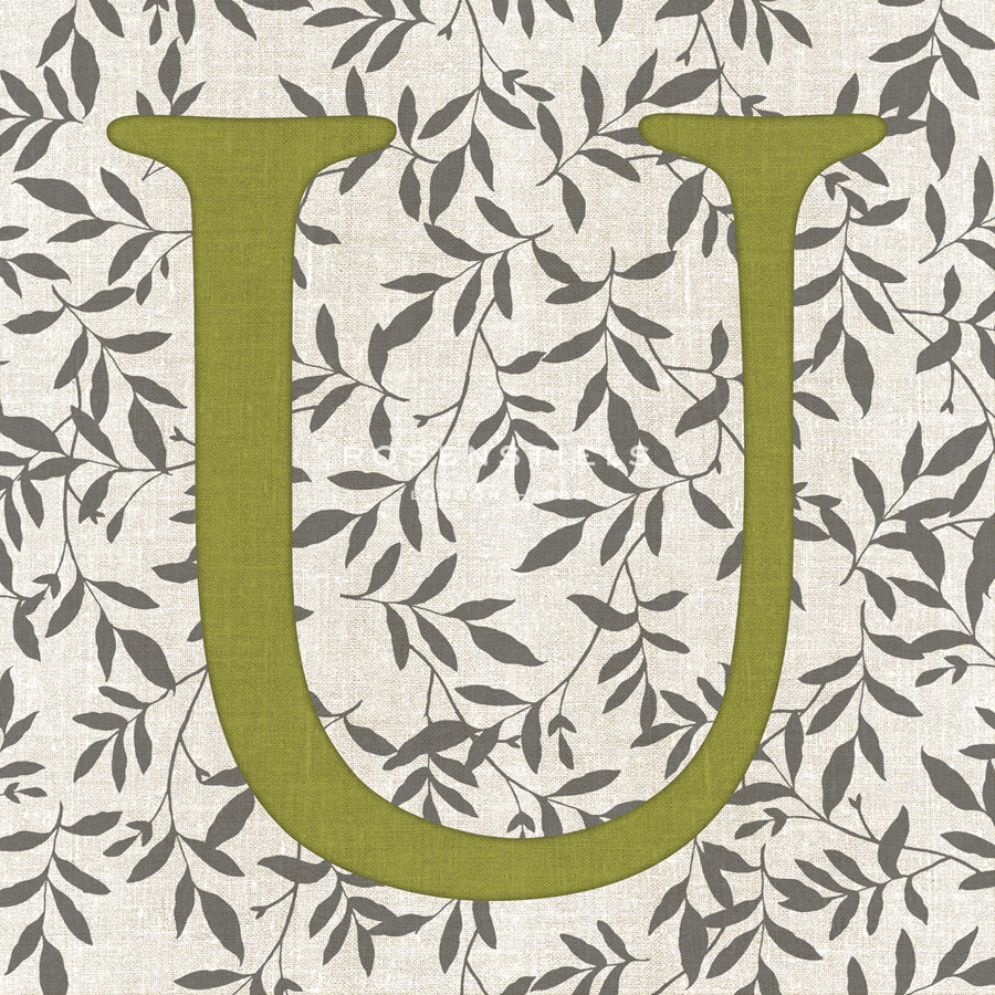 Leafy Letter - U - Belle Poesia