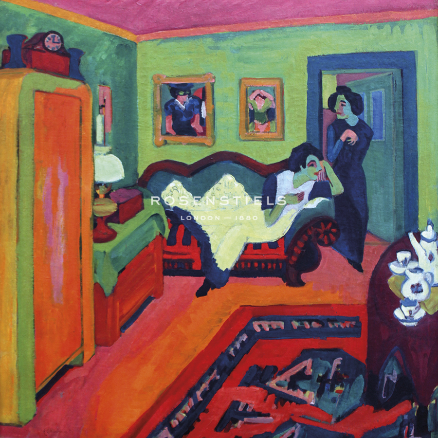 Interior with Two Girls - Ernst Ludwig Kirchner
