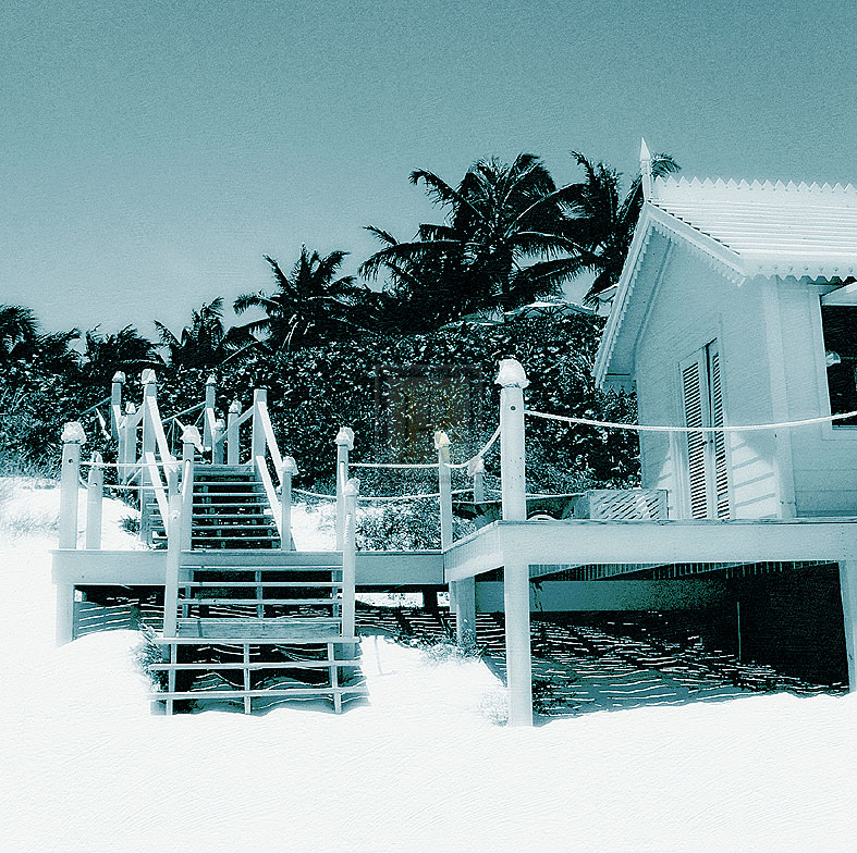 Wooden Steps - Aqua - Malcolm Sanders