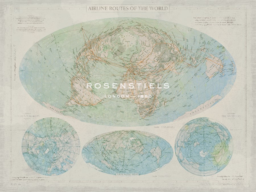 Airline Routes of the World - The Vintage Collection
