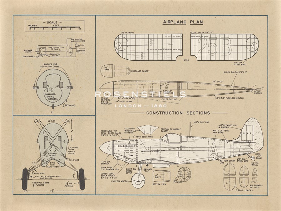 Airplane Plan - The Vintage Collection