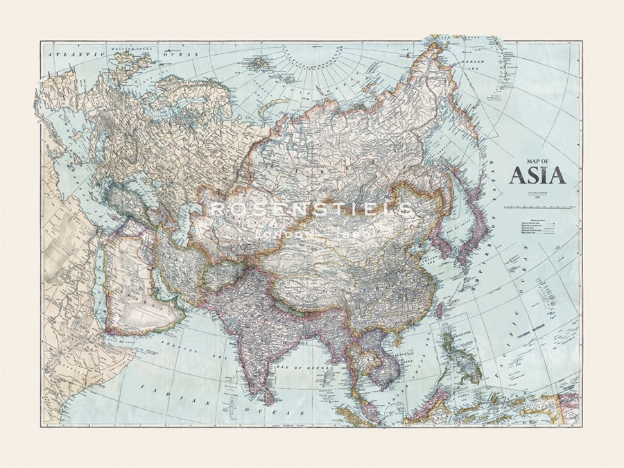 Map of Asia - The Vintage Collection