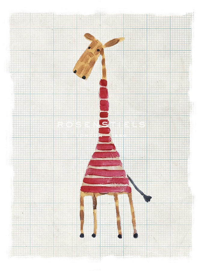 Giraffe in Red - Lisa Stickley