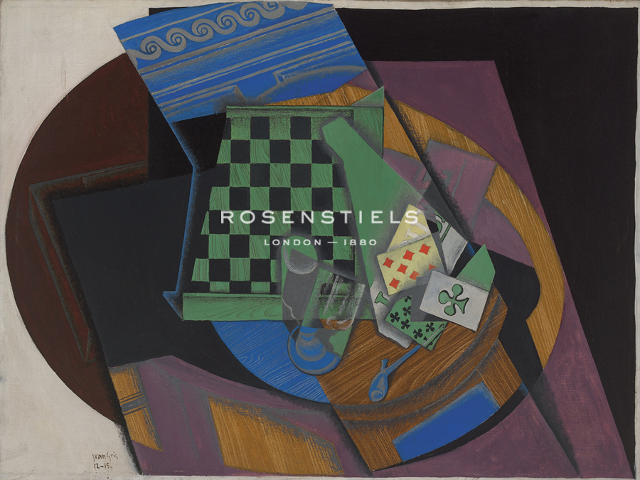 Checkerboard and Playing Cards - Juan Gris