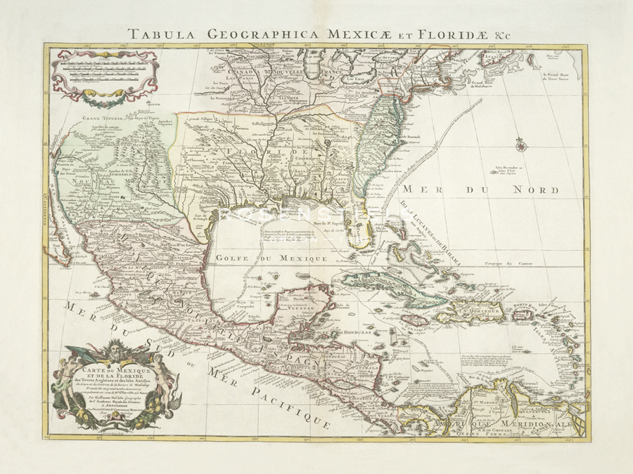 Carte Du Mexique Et De La Floride - The Vintage Collection