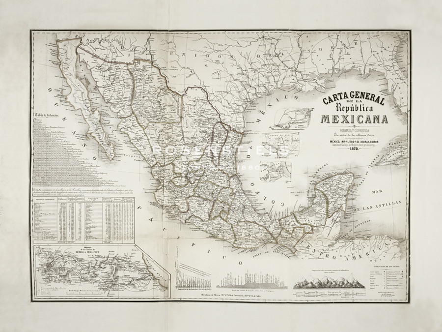 Carta General De La Republica Mexicana - The Vintage Collection