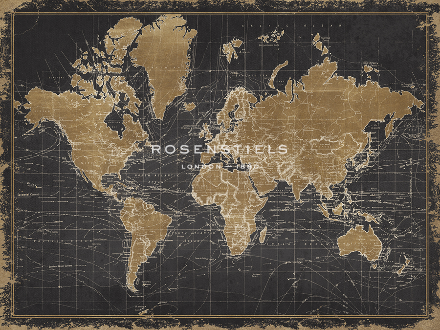 Ocean Current Map Luxe - The Vintage Collection